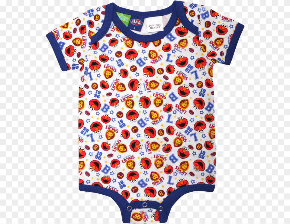 Brisbane Lions Sesame Street Babies Play Romper Brisbane Lions Sesame Street Baby 3 Piece Gift Set, Clothing, Shirt, T-shirt, Pattern Png