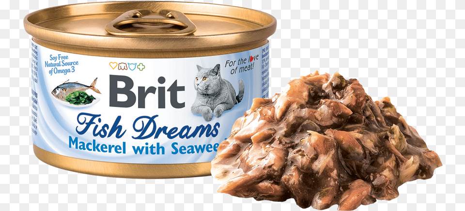 Brit Fish Dreams Mackerel Amp Seaweed Brit Care, Aluminium, Can, Canned Goods, Food Free Png