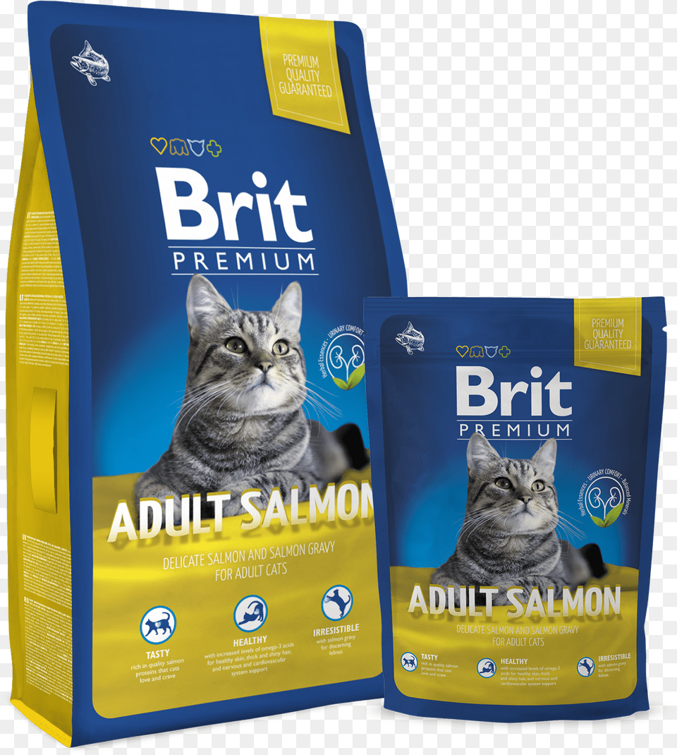 Brit Premium Cat Adult Salmon Brit Cat Food, Animal, Mammal, Pet, Box Free Transparent Png