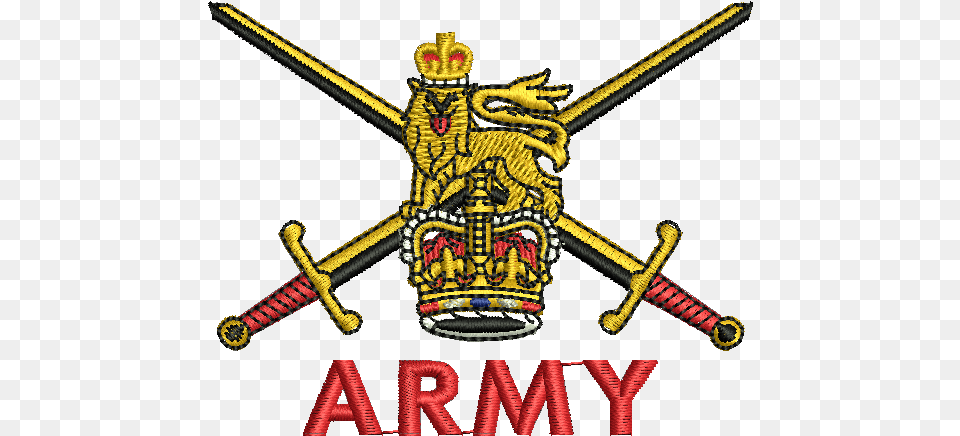 British Army Logo U2013 Customembroidery British Army Logo, Emblem, Symbol, Architecture, Pillar Png Image