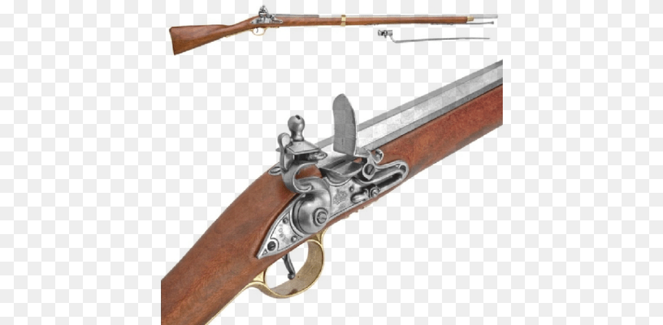 British Brown Bess Replica Musket With Bayonet Denix Replica Brown Bess, Firearm, Gun, Rifle, Weapon Free Transparent Png