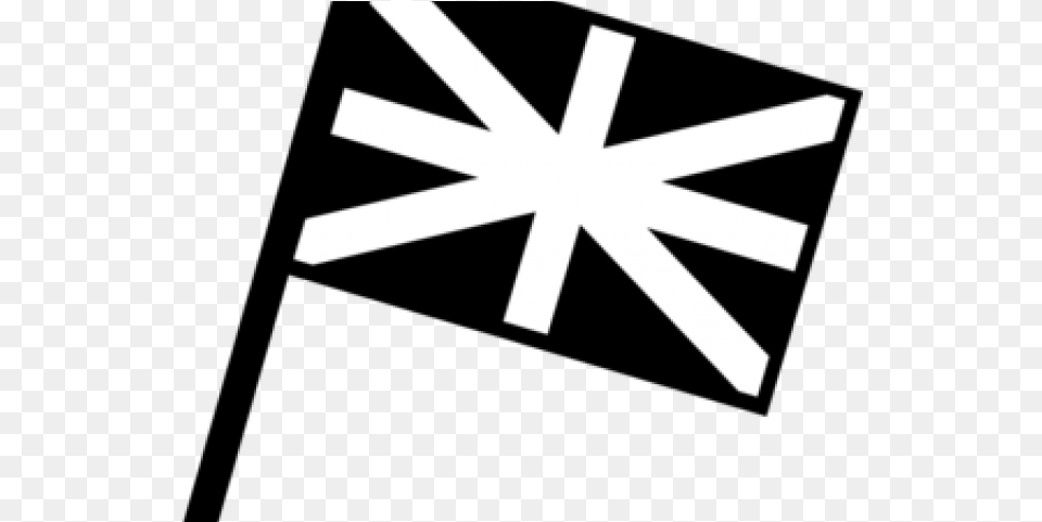 British Flag Clipart Black And White, Nature, Outdoors, Snow, Cross Free Png