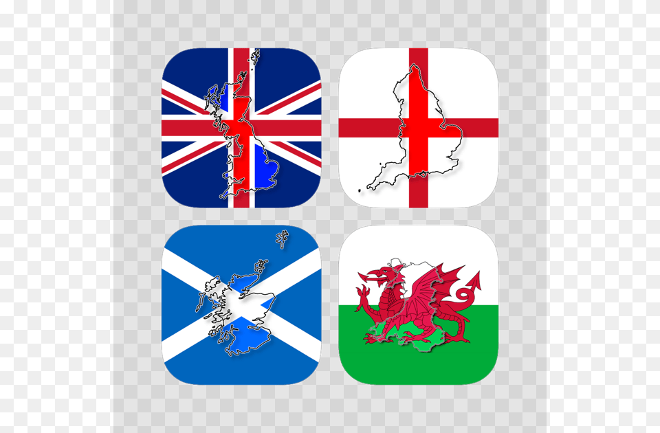 British Flags Bundle 4 England Scotland And Wales Flag Png Image