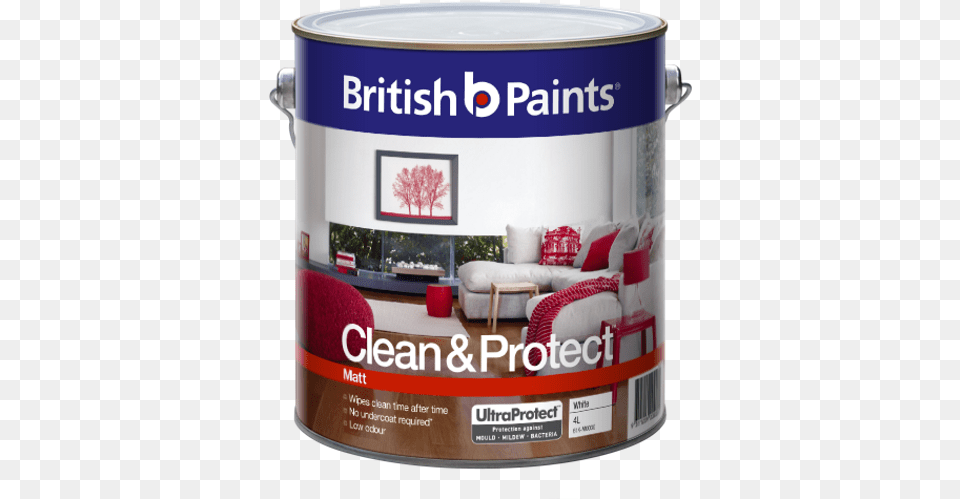 British Paints Clean Amp Protect Matt British Paints Clean And Protect, Paint Container, Furniture Png Image