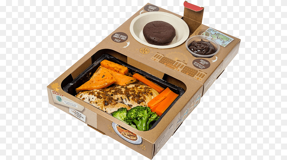 British Roast Chicken Dinner Amp Dessert Dish, Food, Lunch, Meal, Box Free Transparent Png