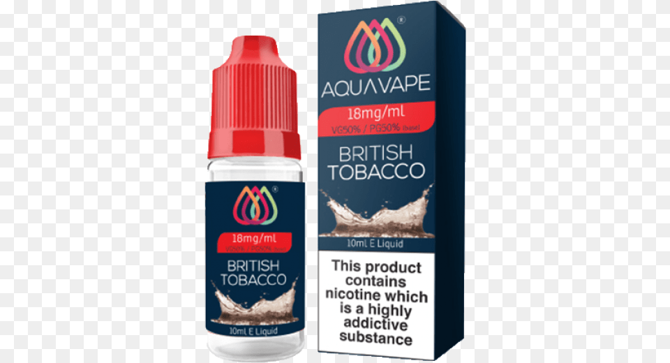 British Tobacco Eliquid High Aquavape Liquids, Bottle, Shaker, Cosmetics, Ink Bottle Free Transparent Png
