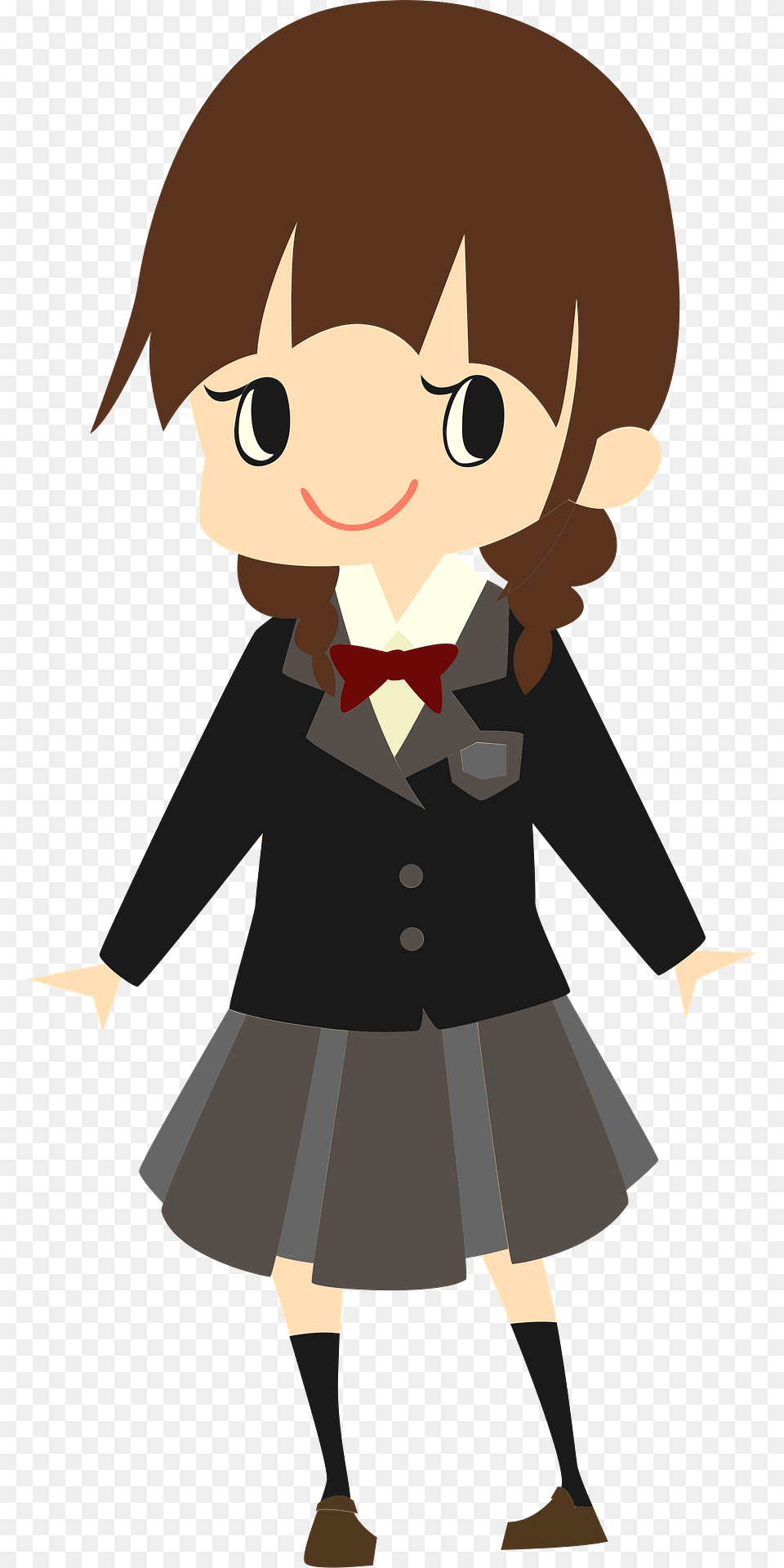 Brittany Schoolgirl Is Wearing A Uniform Clipart, Book, Comics, Publication, Baby Png