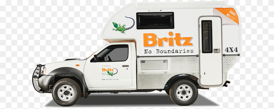 Britz Equipped 4x4s For Hire Britz Nissan Single Cab Navi, Transportation, Van, Vehicle, Moving Van Free Png Download