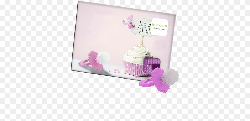 Brixies Postcard Baby Girl Orchid, Cake, Cream, Cupcake, Dessert Free Png