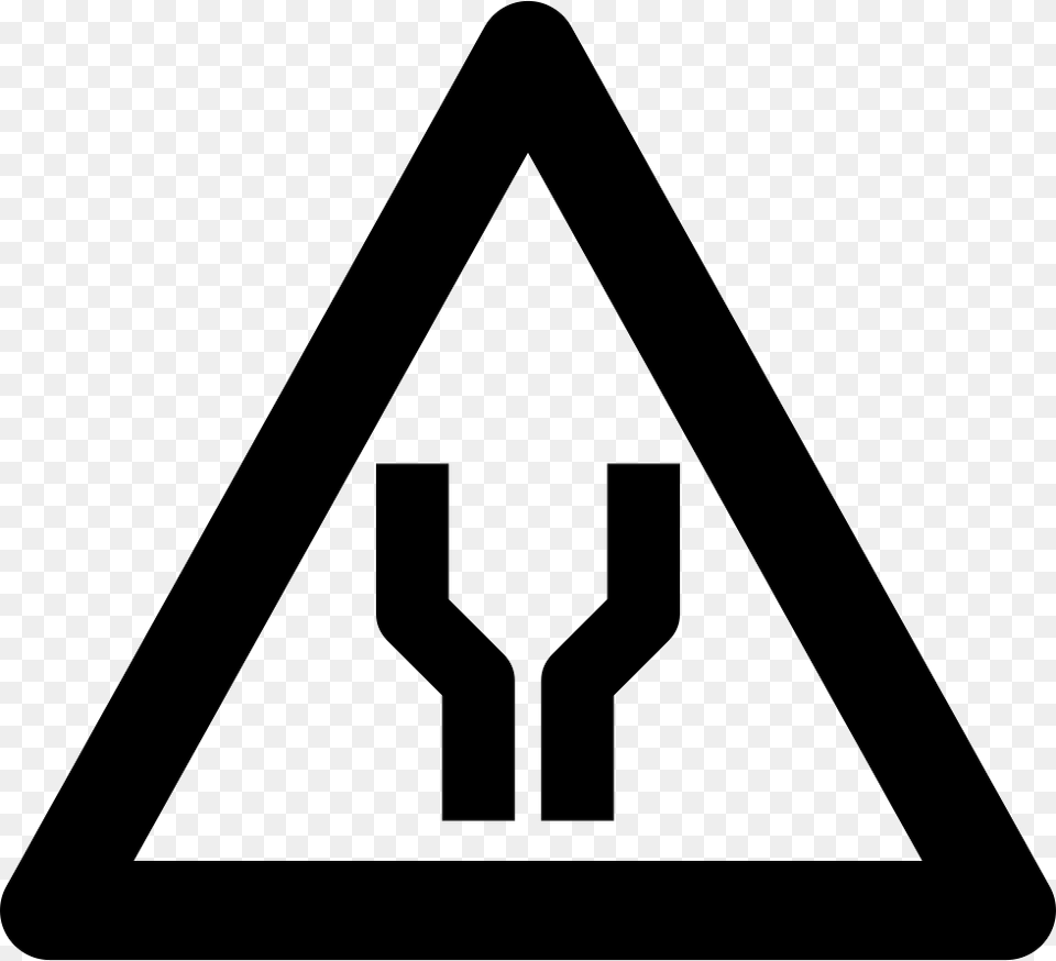 Broad Road Sign Icon Symbol, Road Sign, Triangle, Smoke Pipe Free Png Download