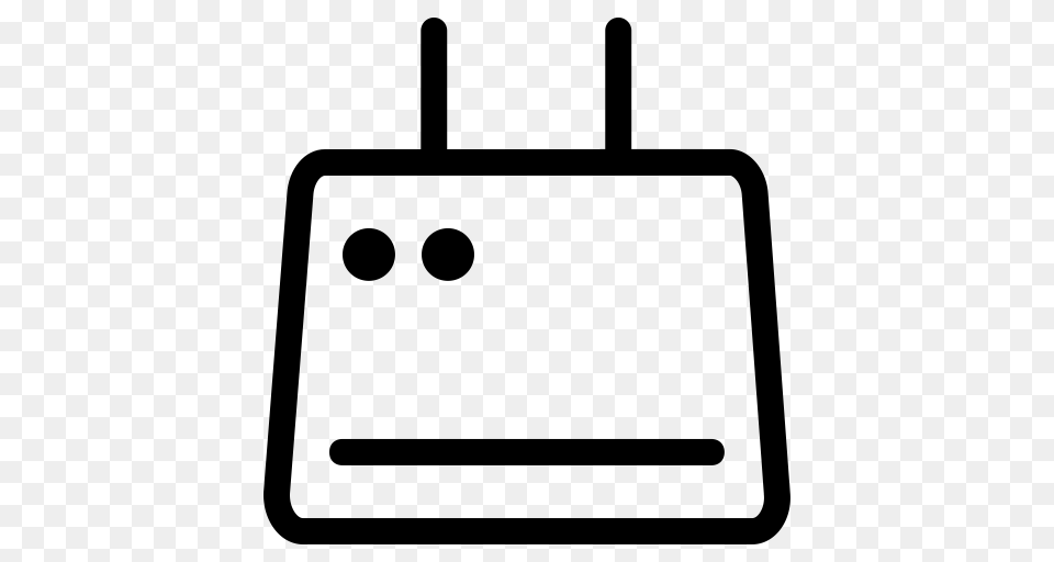 Broadband Internet Modem Icon With And Vector Format, Gray Free Png