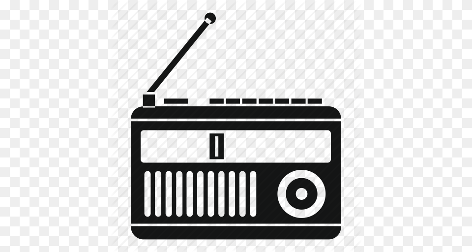 Broadcast Music Old Radio Retro Speaker Vintage Icon, Electronics, Gate Free Png
