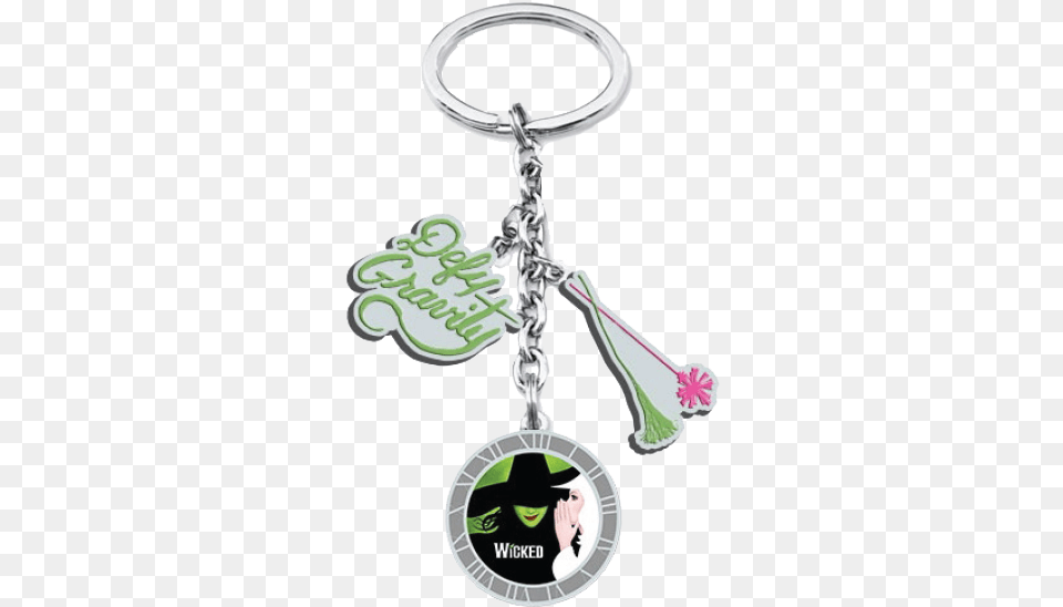 Broadway Wicked Keychain, Accessories, Earring, Jewelry, Silver Png