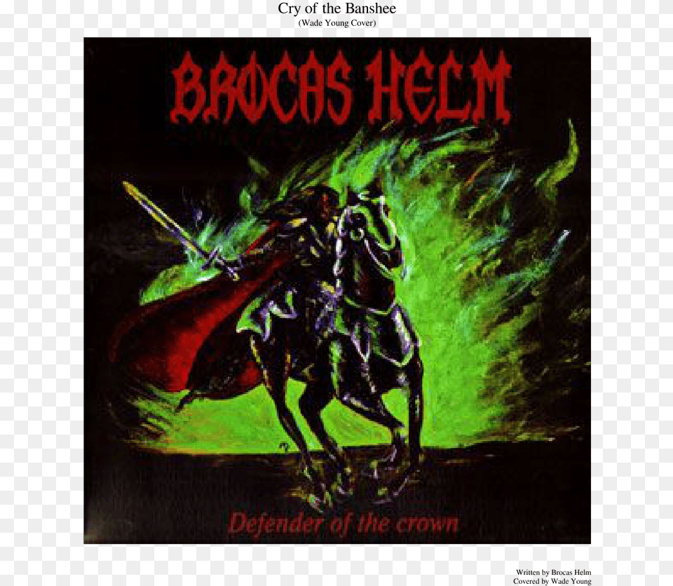 Brocas Helm Defender Of The Crown Album Cover, Knight, Person, Book, Publication Free Png