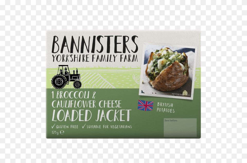 Broccoli Amp Cauliflower Cheese Loaded Jacket Potato Cheddar Cheese, Advertisement, Poster, Bread, Food Png