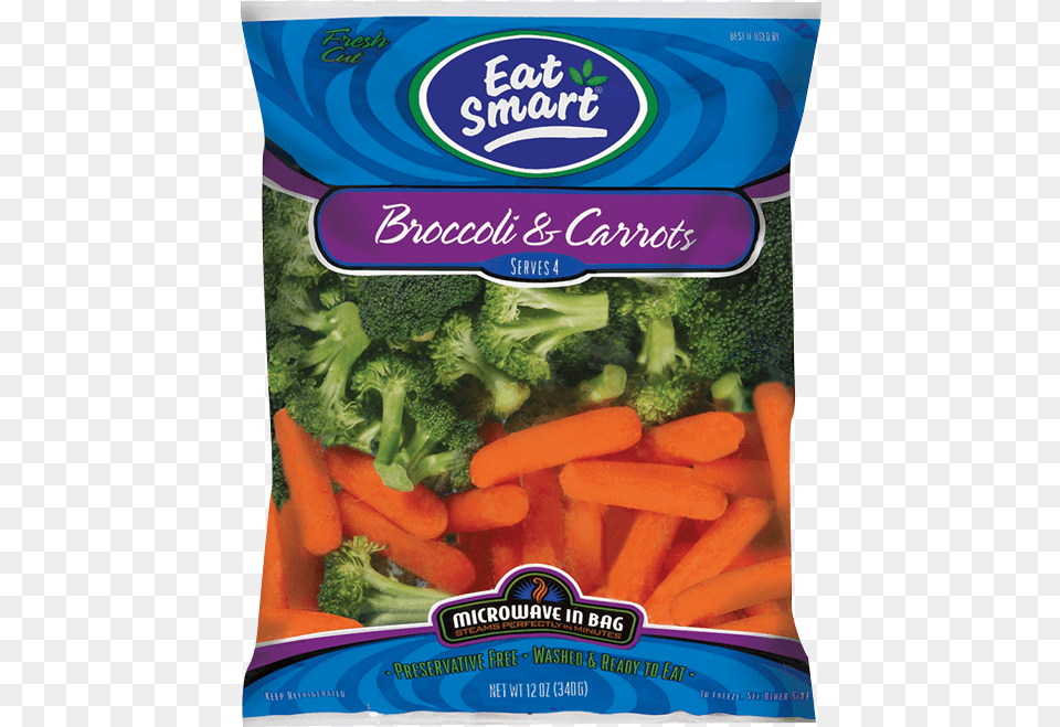 Broccoli And Carrots Bag, Food, Plant, Produce, Vegetable Png