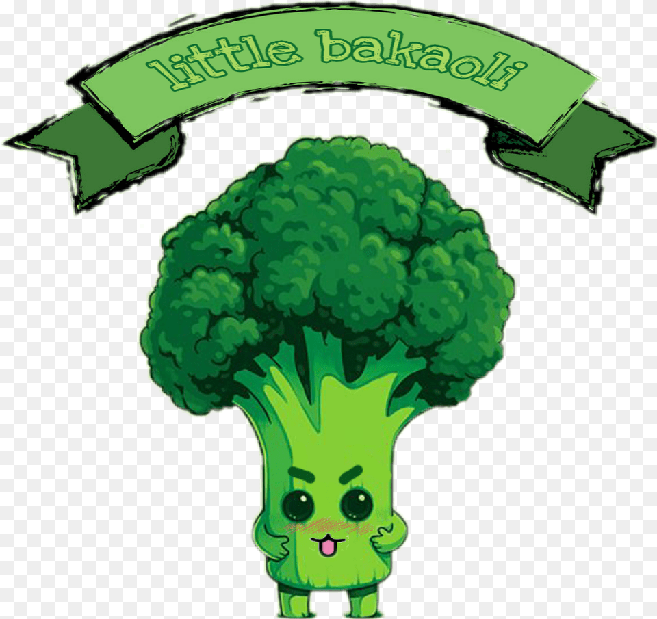 Broccoli Baka Meanie Kawaii, Food, Plant, Produce, Vegetable Free Png Download