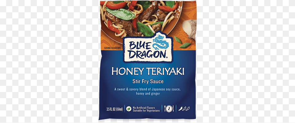 Broccoli Beef Stir Fry Sauce U2014 Blue Dragon Spicy, Advertisement, Poster, Food, Noodle Png Image