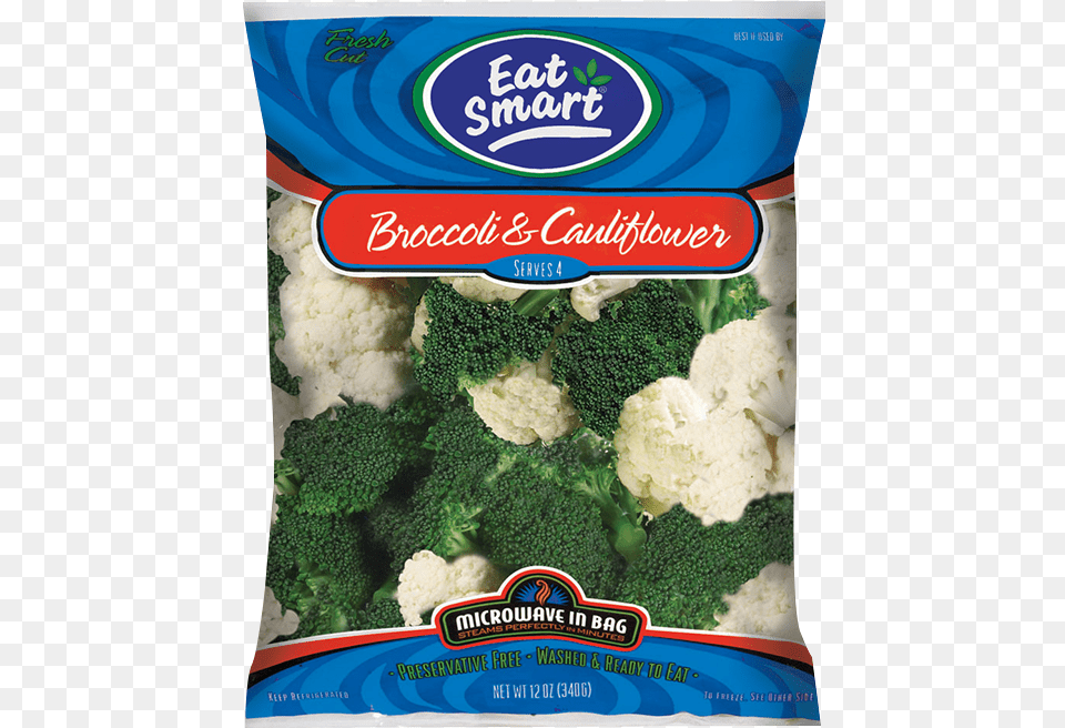 Broccoli Cauliflower Eat Smart Sugar Snap Peas 8 Oz Bag, Food, Produce, Plant, Vegetable Png Image