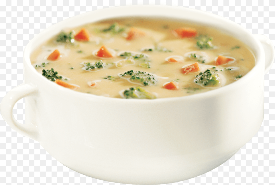 Broccoli Cheddar Soup Quiznos Soups, Bowl, Dish, Food, Meal Png