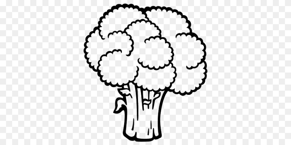 Broccoli Clipart Cute, Gray Free Png