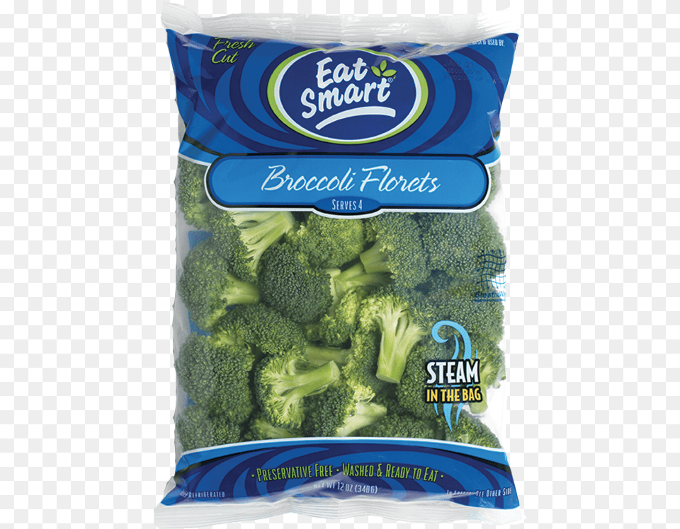 Broccoli Florets Bag Eat Smart Broccoli Amp Cauliflower 12 Oz Bag, Food, Plant, Produce, Vegetable Png