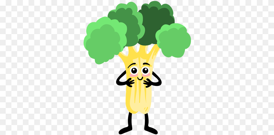 Broccoli Leaf Flat Cartoon, Food, Plant, Produce, Vegetable Free Transparent Png