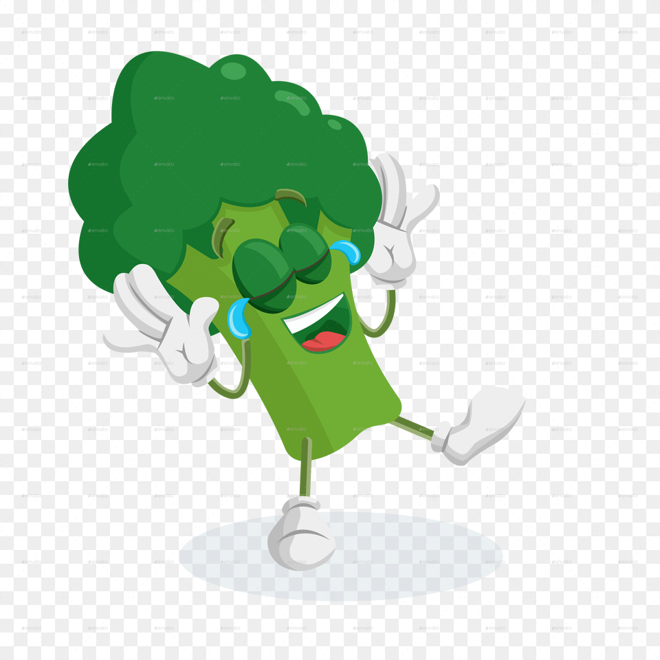 Broccoli Mascot Cartoon, Art, Graphics, Green, Appliance Free Transparent Png