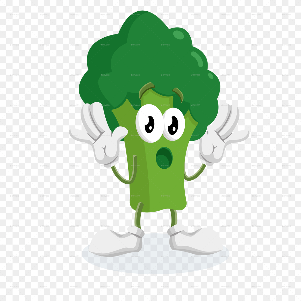 Broccoli Mascot Mascot, Green Free Png