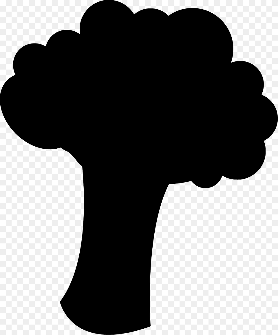 Broccoli Silhouette, Food, Produce, Person, Body Part Png Image