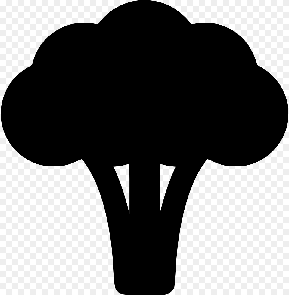 Broccoli Silhouette At Getdrawings Broccoli Icon, Plant, Vegetable, Food, Produce Free Png