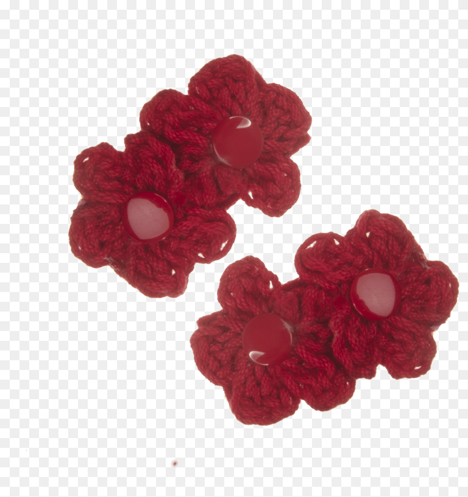 Broche Florecitas Tejidas 2 Piezas Brooch, Raspberry, Produce, Plant, Petal Free Transparent Png