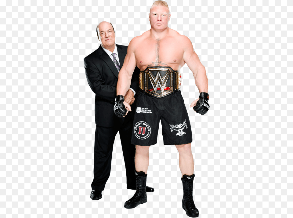 Brock Lesnar Brock Lesnar With Paul Heyman, Adult, Male, Man, Person Free Png