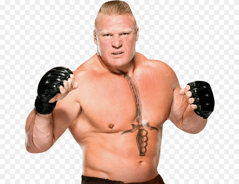 Brock Lesnar Brock Lesnar With Universal Champion, Tattoo, Skin, Person, Man Free Png Download