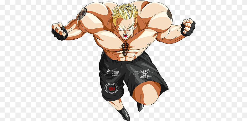 Brock Lesnar Dbz Version Brock Lesnar Cartoon, Adult, Person, Man, Male Free Png