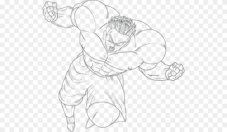 Brock Lesnar Dbz Version Line Art, Drawing Png