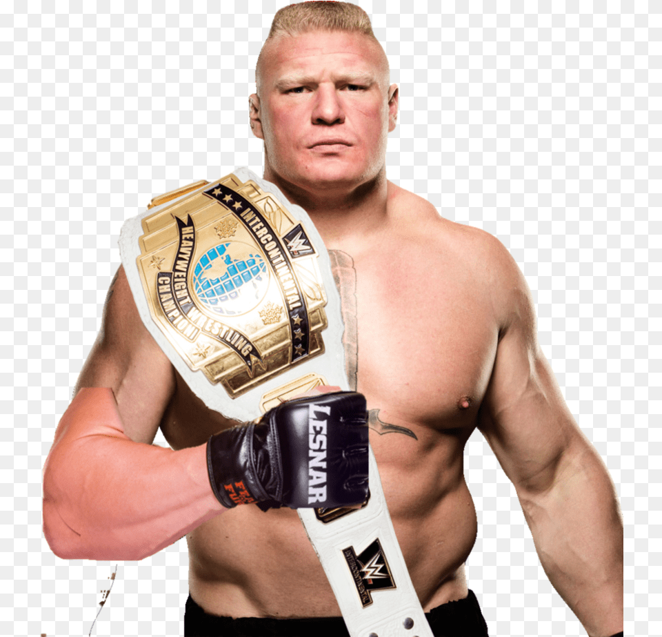 Brock Lesnar Ic Champion By A Wwe Brock Lesnar, Person, Adult, Man, Male Png Image