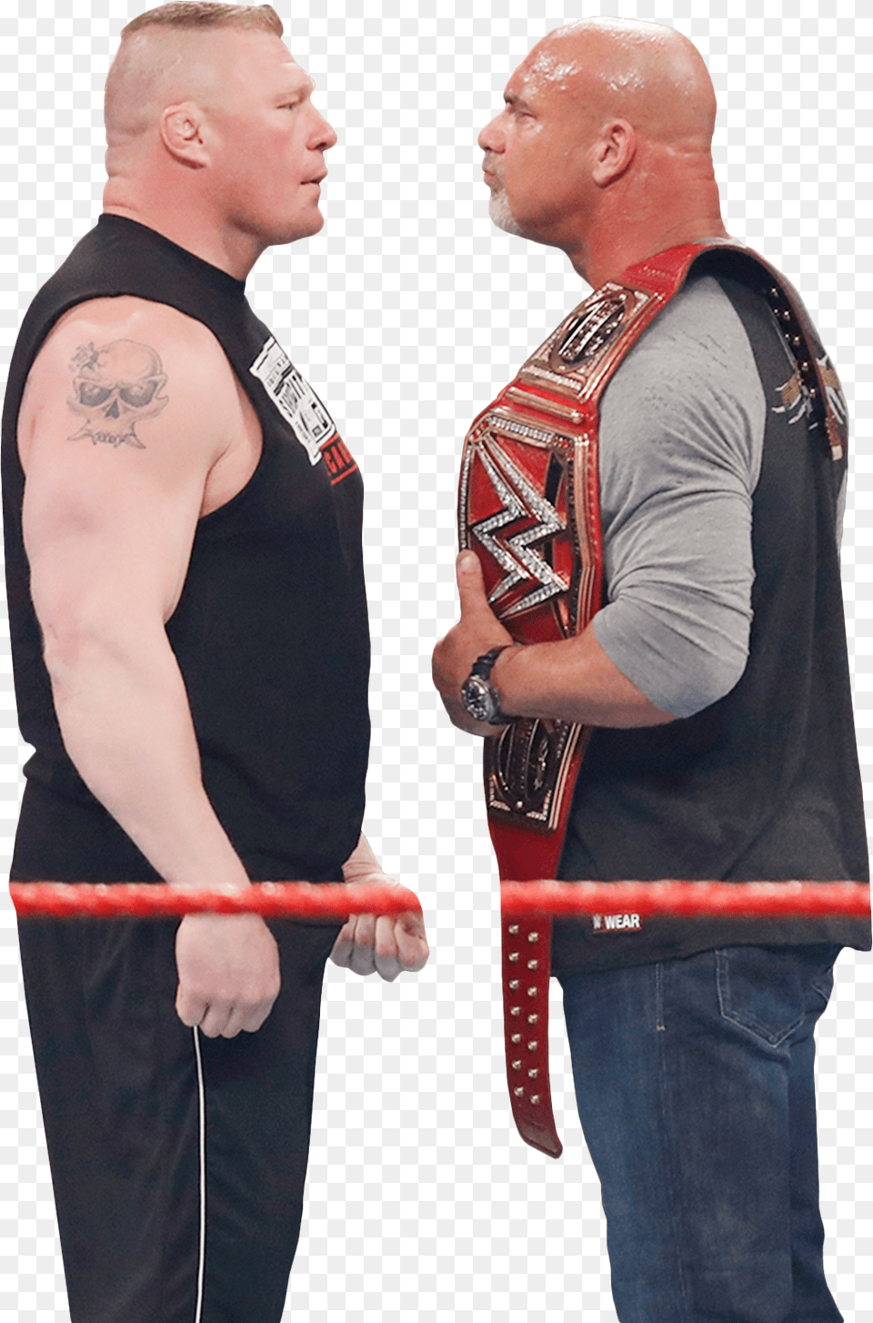 Brock Lesnar Roman Reigns Wrestlemania 33 Professional Roman Reigns Face To Face, Adult, Skin, Person, Man Png