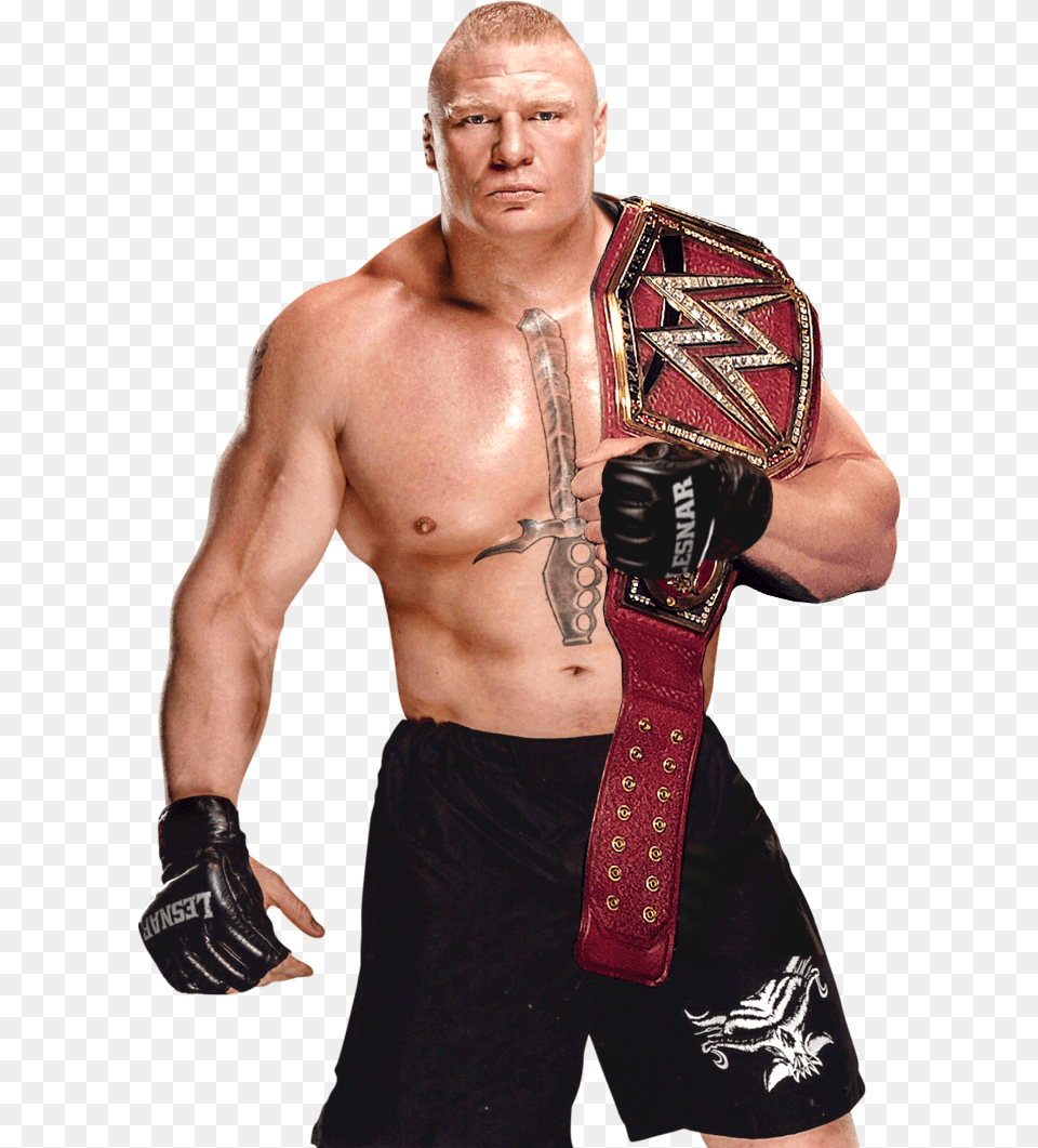 Brock Lesnar With Belt, Clothing, Glove, Adult, Person Png Image