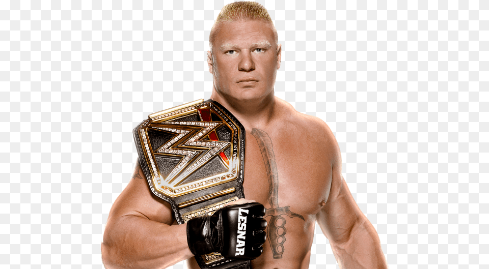 Brock Lesnar With Wwe Championship, Adult, Person, Man, Male Free Transparent Png