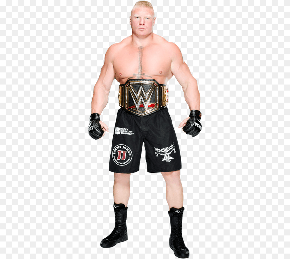 Brock Lesnar Wwe World Heavyweight Champion, Adult, Male, Man, Person Png Image