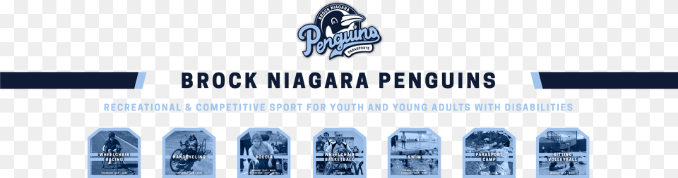 Brock Niagara Penguins Dolphin, Person, Logo, Bottle Free Png