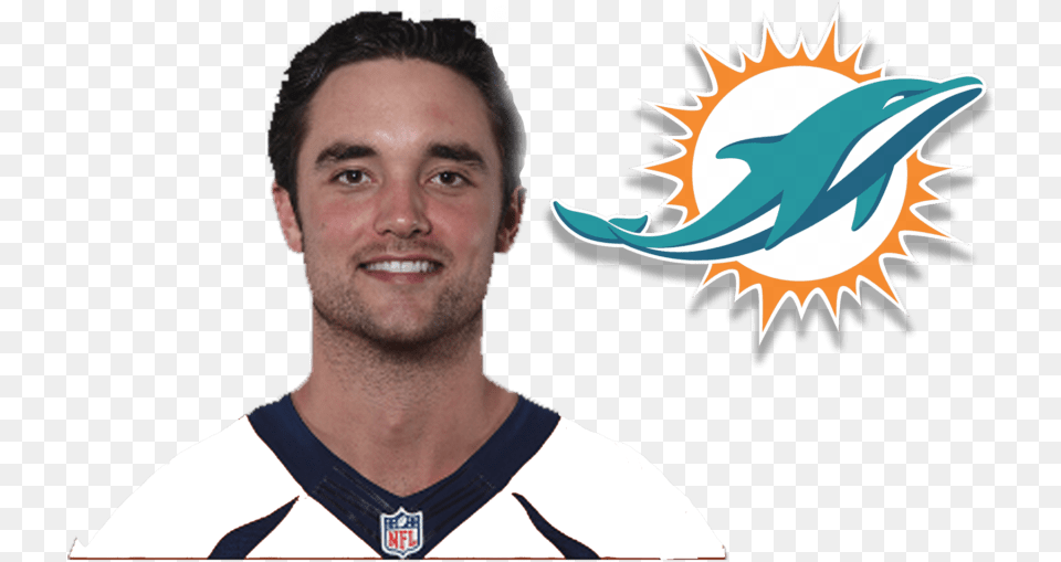 Brock Osweiler Impressive In Fill In Start For Miami Miami Dolphins Official Nfl 3 Inch Round Decal By Wincraft, Person, Head, Adult, People Free Png