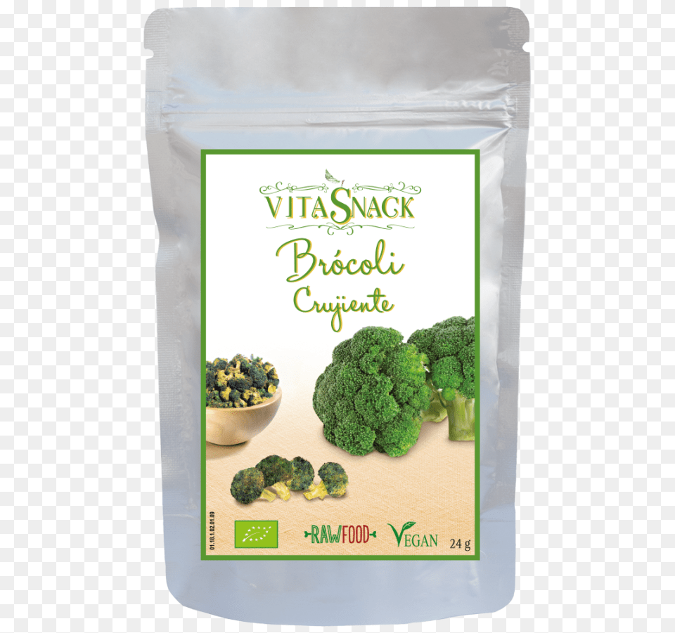 Brocoli Crujiente Snack Eco Vitasnack 24g Vitasnack Organic Broccoli Crunch, Food, Plant, Produce, Vegetable Free Transparent Png