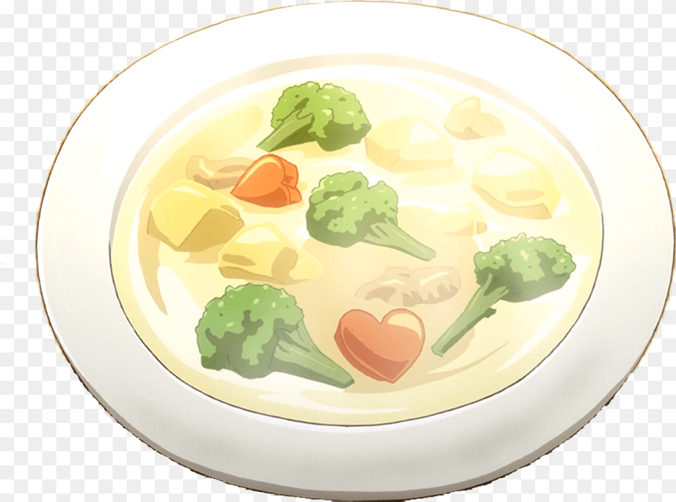 Brocoli Sticker Asian Soups, Meal, Plate, Dish, Food Free Png