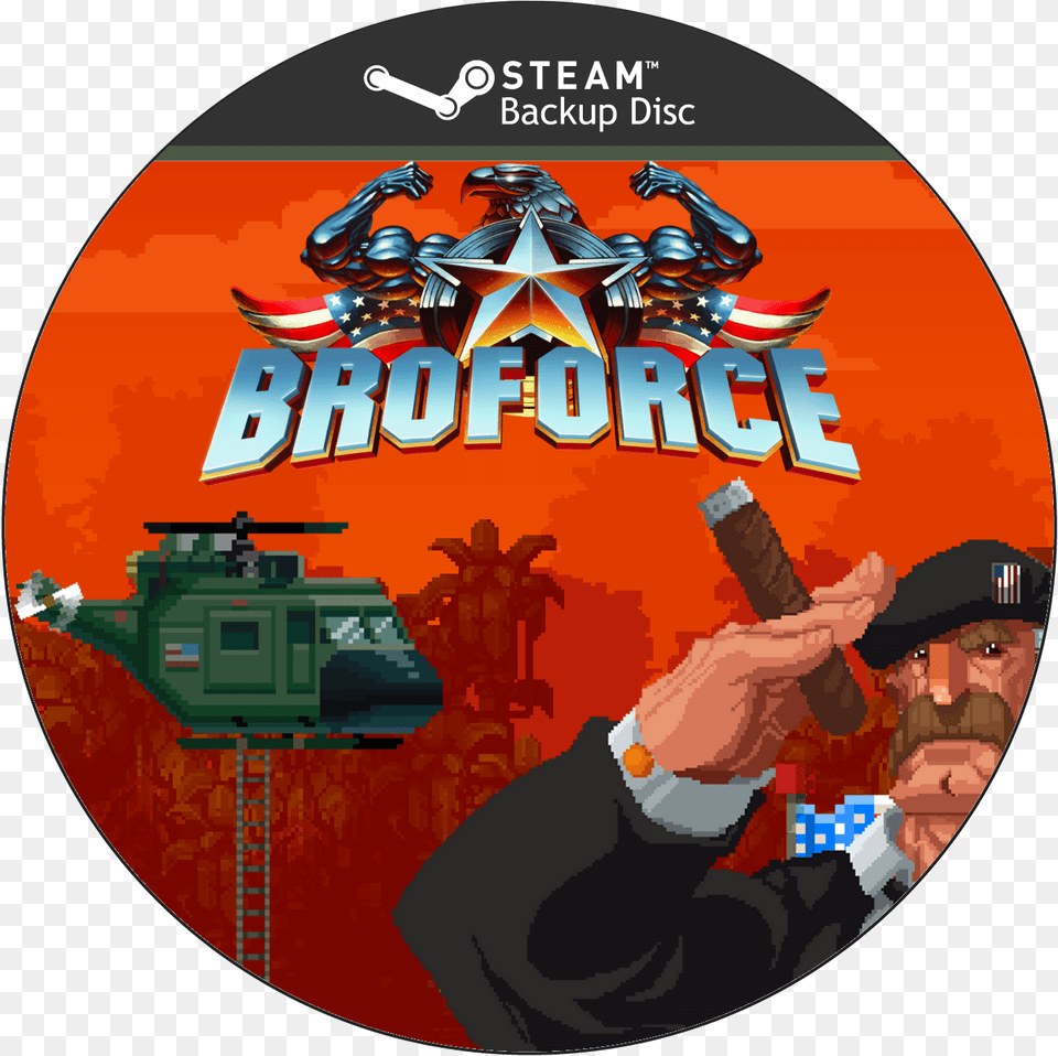 Broforce Details Broforce Logo, Adult, Disk, Dvd, Male Free Png