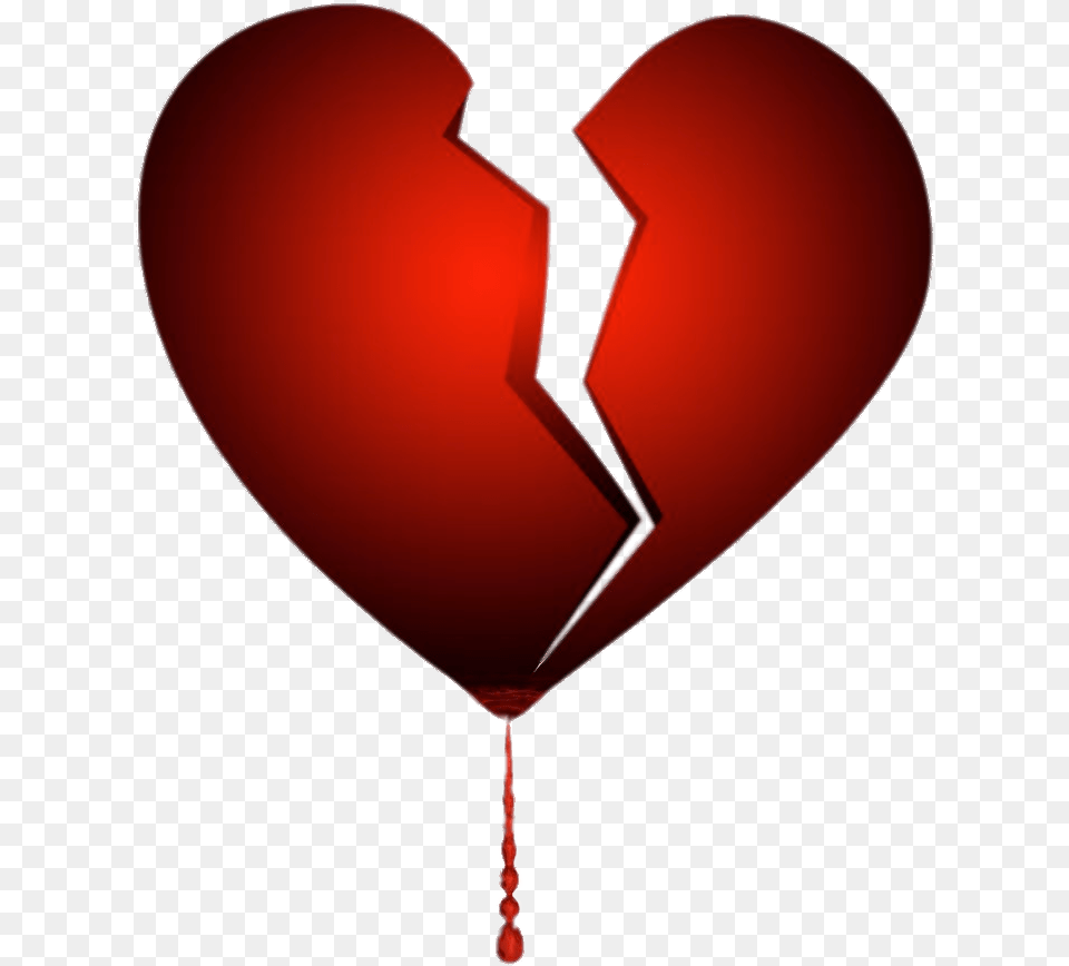 Broken Bleeding Heart Heart Broken Emoji Tattoo, Balloon Free Png Download