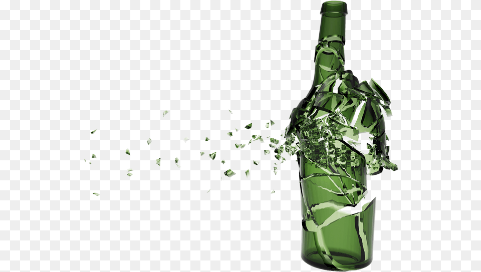 Broken Bottle, Alcohol, Beer, Liquor, Beverage Png Image