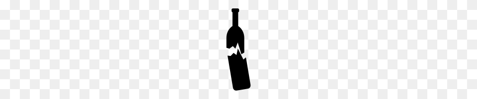 Broken Bottle, Gray Png