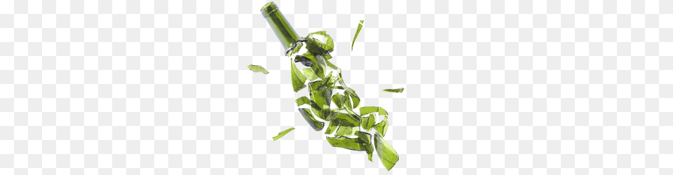 Broken Bottle, Green, Alcohol, Beverage, Liquor Png Image